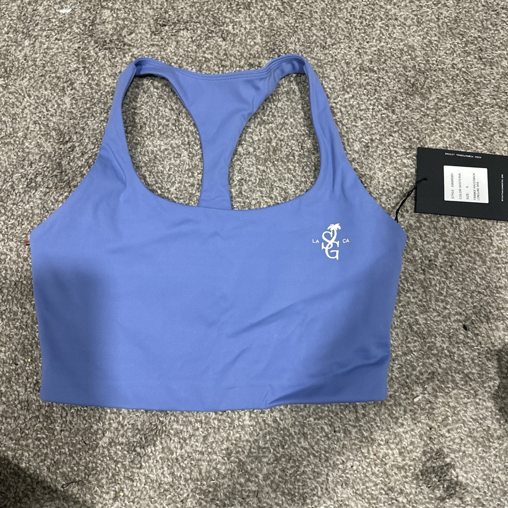 Spiritual gangsta Lavender Racerback Sports Bra